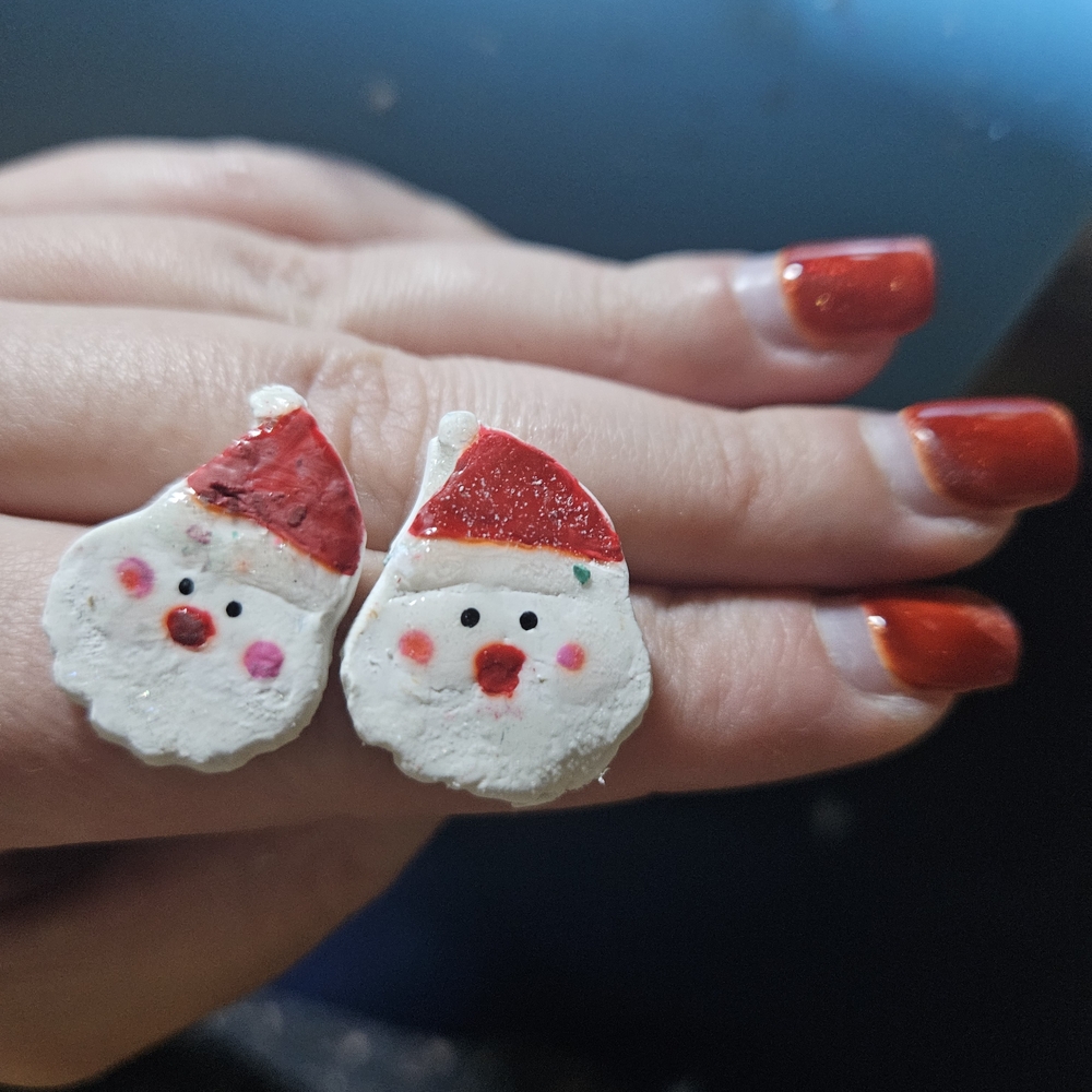 Santa Claus Earrings Handmade